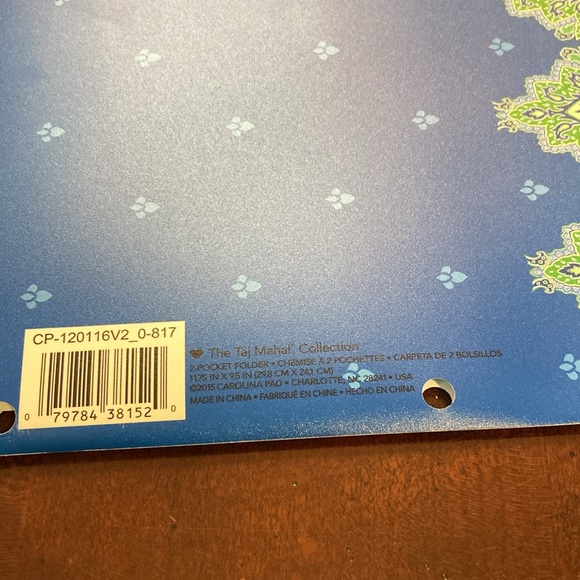 Set of two, “TheTaj Mahal Collection” by Studio C poly, two pocket folders. - Picture 3 of 5